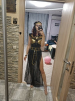 Halloween Cosplay  Egypt Princess Golden Dresses Cleopatra Ancient Egyptian Pharaoh Costume