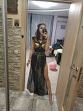 Halloween Cosplay  Egypt Princess Golden Dresses Cleopatra Ancient Egyptian Pharaoh Costume