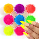 15g Fluorescence Acrylic Powder Carving Nail Polymer Tip Extension Crystal Powders Nail Supplies For Professionals Accessories