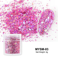 Reflective Nail Art Powder Glitter Nails Super Shinning Crystal Rhinestones Sequins Chrome Pigment UV Gel Polish DIY Decorations