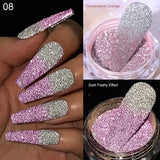 1 Box Reflective Glitter Powder Thermal Nail Powder Glitter Nails Shinning Crystal Sequin Glitter Polish Decoration For Nails