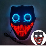 2022 New LED Mask Sausage Mouth Monster Plastic Mask Halloween Night Game Mask