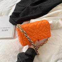 Designer Branded Solid Color Thick Chain Quilted Shoulder Bags Summer New Fashion Purses and Handbag Clutch Flap