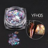 20 Colors Iridescent Aurora Crystal Opal Powder Nail Flakes Holographic Translucent Sequins for Nails Art Decoration Accessories