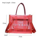 PVC Clear Large Branded The Tote Bag purse