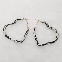 statement Vintage Pu Leather Big Hoop Earrings