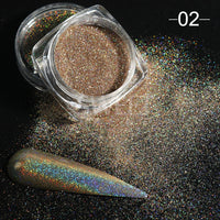 Dazzling Reflective Nails Glitter Powder Sparkly Diamond Rhinestones Pigment Shinning Silver Chrome Decoration Dust