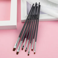 Multiple nail art nail brush Design Tip Drawing Carving Dotting Nail Pen Builder Flat Liner Acrylic Gel Polish Manicure