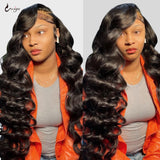 30 32 34inch Loose Deep Wave Wig 13x6 Hd Lace Frontal Wig 220 Density Soft Human Hair Wigs for Women Deep Wave Frontal Wig - Divine Diva Beauty