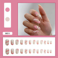 24Pcs/Box White French Fake Nails Press on Long XL Length Rhinestone Design False Nails Full Cover Acrylic Nail Tips - Divine Diva Beauty