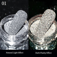 Reflective Glitter Powder Sea Salt Nail Powder Shining Nail Glitter Chrome Pigment Dust Holo Powder Nail Decoration