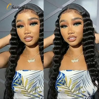 Deep Wave Lace Front Wigs Synthetic Lace Front Wig Heat Resistant Fiber Natural Hairline