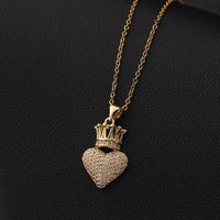 love crown necklace classic queen crown chain