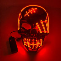 Cosplay Halloween Party Mask Luminous Light up Led Mask EL Wire Neon Glowing Anime Mask Masque Masquerade Masks Horror Mask