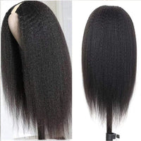 Kinky Straight u Part Wig Human Hair 30 Inch Brazilian Remy Human Hair Glueless U Part Kinky Straight Wig