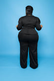 2 Piece Set Women Pants Sets Solid Loose Top Puff Sleeve Tracksuit bodysuit - Divine Diva Beauty
