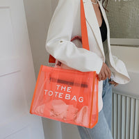 PVC Clear Large Branded The Tote Bag purse