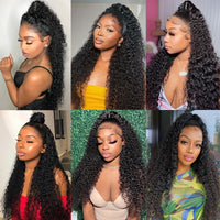 Full 360 Lace Frontal Wig Human Hair Wigs 13x4 HD Lace Front Human Hair Wigs Brazilian Deep Wave Frontal Wig For Women Prepluck