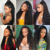 Full 360 Lace Frontal Wig Human Hair Wigs 13x4 HD Lace Front Human Hair Wigs Brazilian Deep Wave Frontal Wig For Women Prepluck