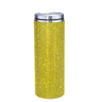 Shining Diamond Thermos Bottles Stainless Steel Tumblers with Straw Portable Water Bottle