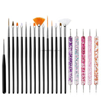 Multiple nail art nail brush Design Tip Drawing Carving Dotting Nail Pen Builder Flat Liner Acrylic Gel Polish Manicure