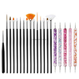 Multiple nail art nail brush Design Tip Drawing Carving Dotting Nail Pen Builder Flat Liner Acrylic Gel Polish Manicure