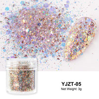 Reflective Nail Art Powder Glitter Nails Super Shinning Crystal Rhinestones Sequins Chrome Pigment UV Gel Polish DIY Decorations