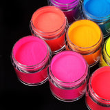 3pcs Neon Acrylic Powder Nail Art Extension Design Fluorescent Engraving Dipping Powder Acrylic Manicure