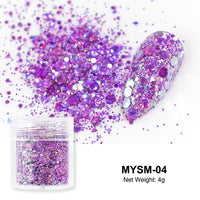 Reflective Nail Art Powder Glitter Nails Super Shinning Crystal Rhinestones Sequins Chrome Pigment UV Gel Polish DIY Decorations