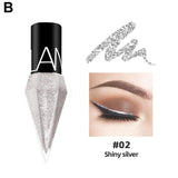 Eye Shadow Pearlescent Diamond Eye Shadow Liquid 5-color Sequins Make Up Smooth Mini Fine Brush Eyeliner Shine And Head