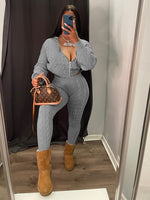 Two Piece Sets Sweatsuits For Women Long Sleeve Zipper Hoodie Tops Outfits Sweater Pants Set