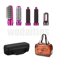 Hair Dryer 5 In 1 Electric Hair Comb Negative Ion  Brush Blow Dryer Air Comb Curling Wand Detachable tools