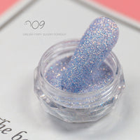 1Box Silver Reflective Nail Powder Color-Change Reflection Glitter Shinning Crystal Rhinestone Powder UV Gel Polish Chrome Dust