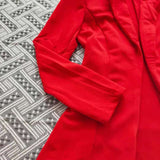 Plunge Crop Top shirt Long Sleeve Blazer Coat Set outerwear