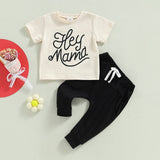 Baby Boys Summer Outfit Sets 2pcs Short Sleeve Letter Print outfit bby
