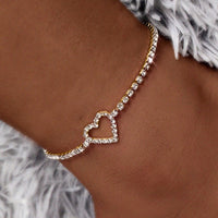 Luxury Zircon Anklets For Women Heart Leg Chain Beach Party Trendy Female Accessories Ankle Bracelet Jewelry