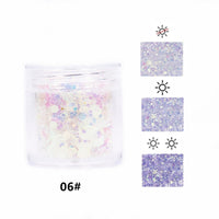 10ML Bottled Nail Art  White Black Gold Purple Light Colorful Nail Woolen Powder Nail Art Glitter Nails