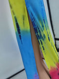 Tie Dye Tube Bodycon Maxi Dress