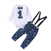 My First Birthday Outfits For Boys Clothing Suspender Overalls outfit bby