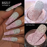 Reflective Nail Art Powder Glitter Nails Super Shinning Crystal Rhinestones Sequins Chrome Pigment UV Gel Polish DIY Decorations