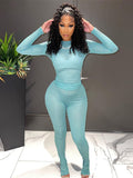 2 Two Piece Set Sweatsuits For Women Long Sleeve O Neck Top set