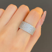 Paved CZ High Quality Silver Color Female Ring