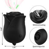 6 Frequency Licking Massager Rose Shape Sucking Vibrator G Spot Clitoral Stimulator Adult Rechargeable Sex Toy for Women U1JD