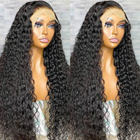 360 Lace Frontal Wig Human Hair Wigs 36 Inch Brazilian Deep Wave Frontal Wigs Loose Water Wave Transparent Preplucked