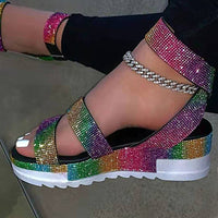 Summer Slides Women Bling Platform Wedges shoes