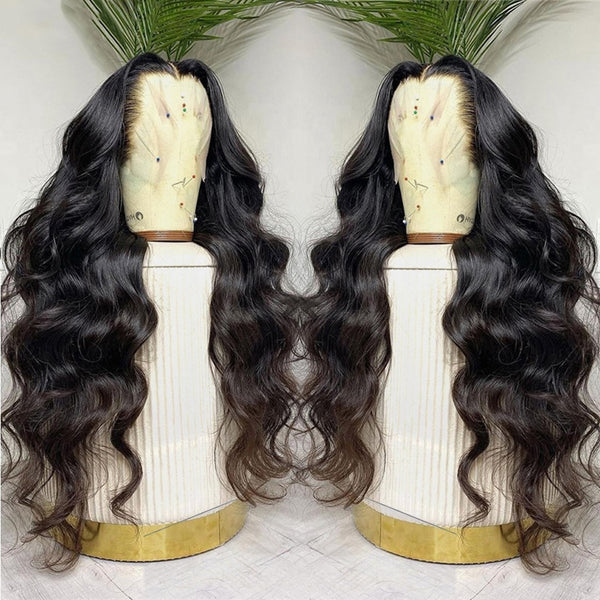 Body Wave Human Hair Lace Front Wigs For Women Brazilian Transparent Lace Frontal Human Hair Wig Pre Plucked 28 30 32 Inch
