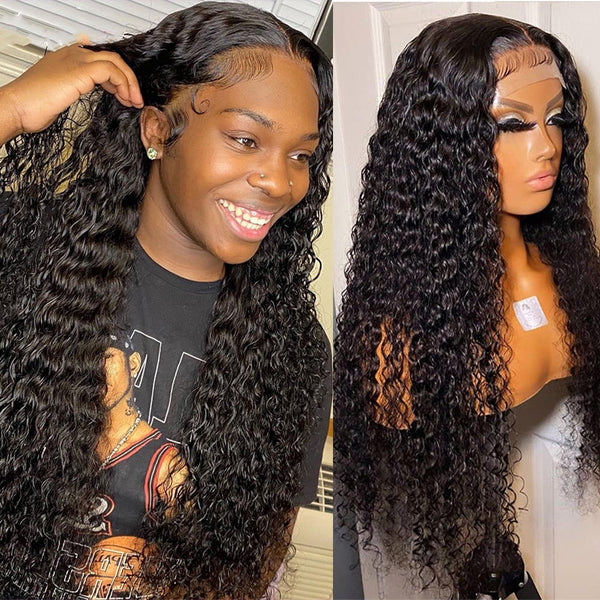 Transparent 360 Full Lace Deep Wave Frontal Wig Human Hair 13x4/13x6 Glueless Curly Lace Front Wigs Brazilian Wet And Wavy Wig