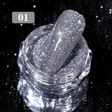 Reflective Glitter Powder Sea Salt Nail Powder Shining Nail Glitter Chrome Pigment Dust Holo Powder Nail Decoration