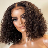 Deep Wave Frontal Wig Human Hair Wigs Short Wigs Human Hair Brazilian Jerry Curl Bob Wig PrePlucked Hairline Wigs