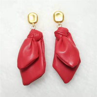 statement Vintage Pu Leather Big Hoop Earrings